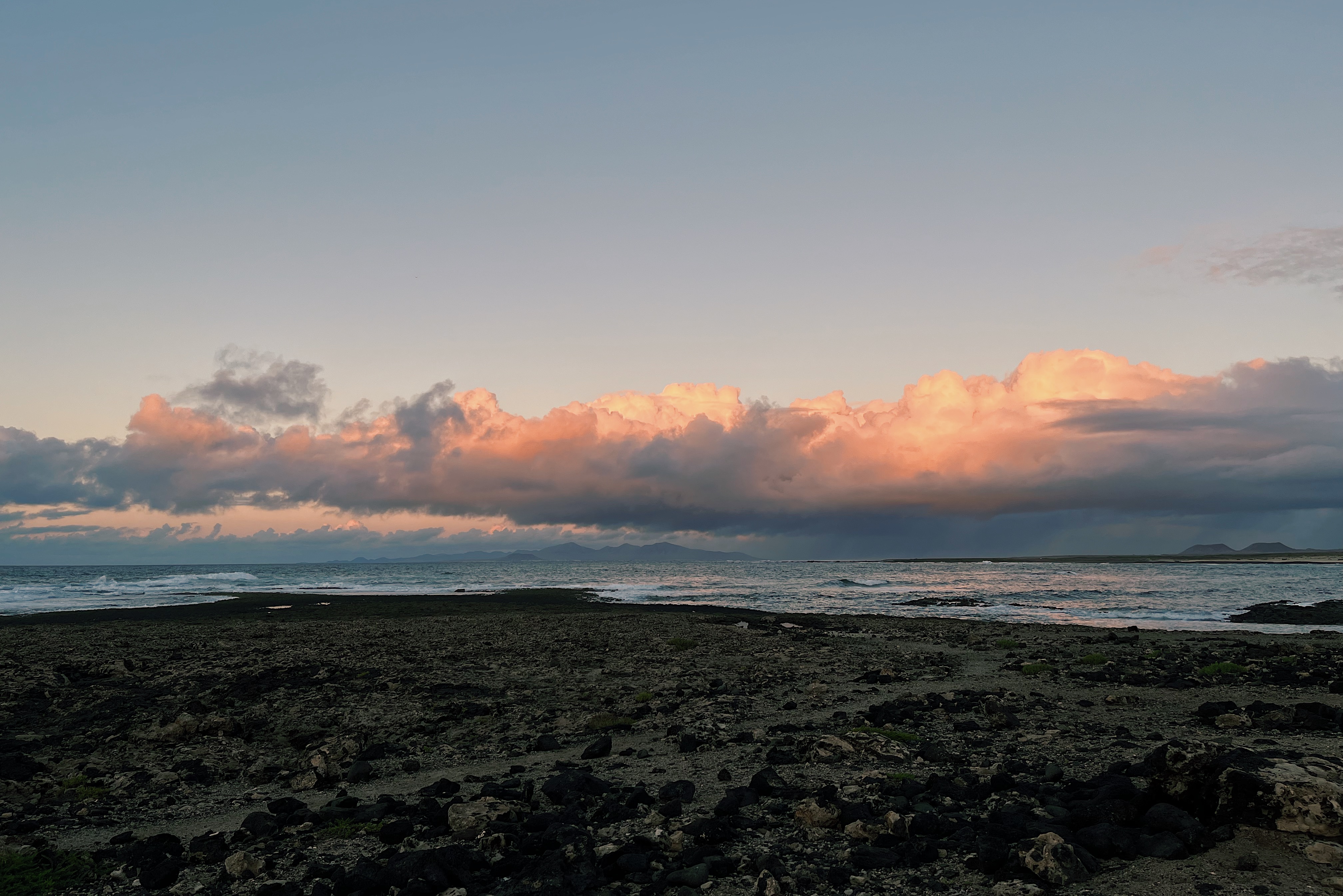 Coast and beach view while hiking on Fuerteventura