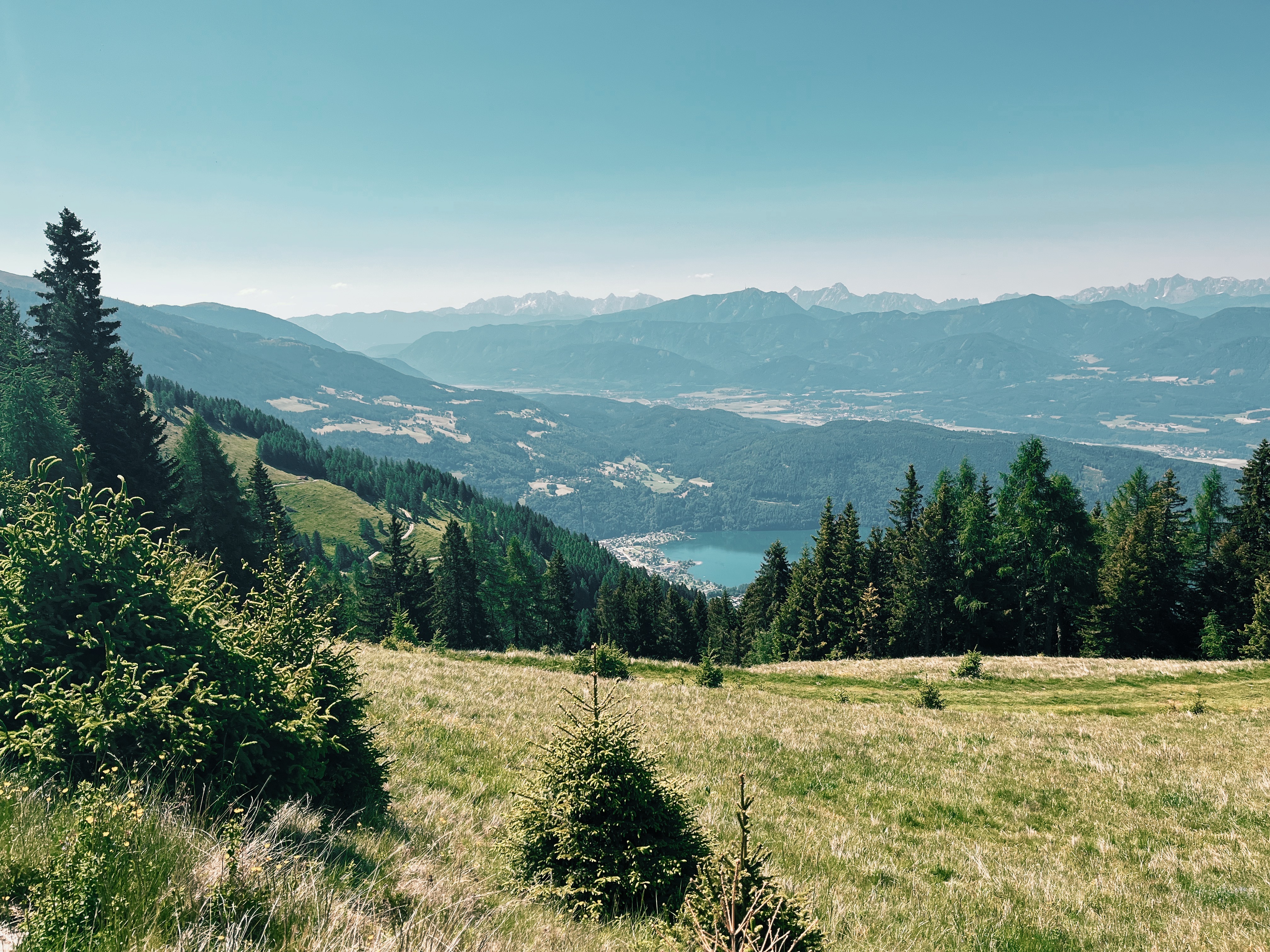 View of Lake Ossiach from Gerlitzer Alpe on the Alpe Adria Trail